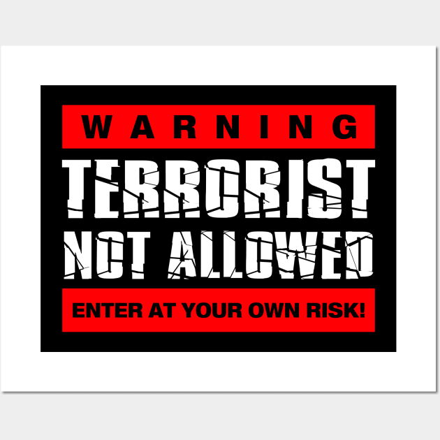 U.S. Warning Wall Art by razrgrfx